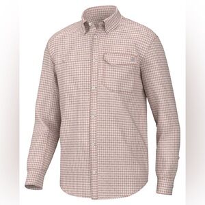 Huk Tide Point Break Minicheck Long-Sleeve Button-Down Shirt for Men